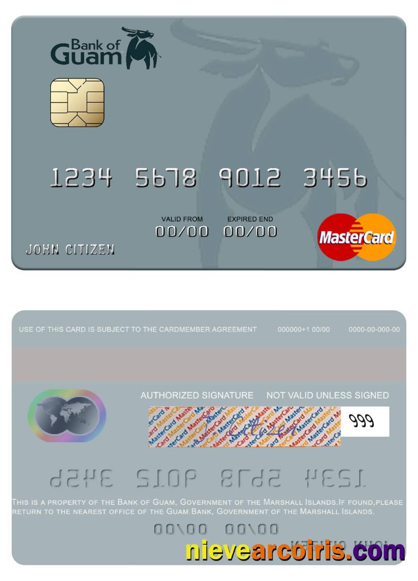 Government of the Marshall Islands Bank of Guam mastercard